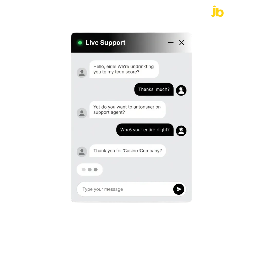 JB Casino mobile app showing sports betting and casino games including slots, roulette, and blackjack options