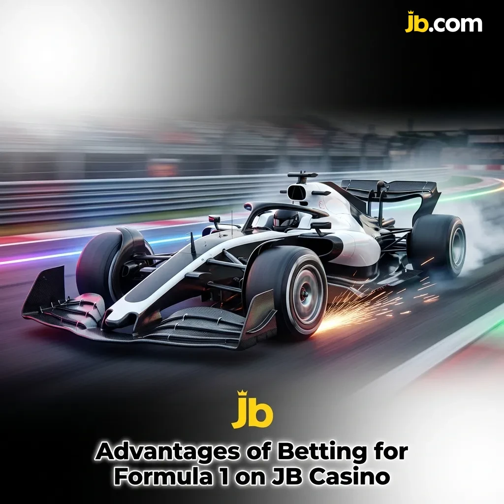 JB Casino Formula 1 betting features including live odds, mobile app, fast payouts, and 24/7 support for race enthusiasts