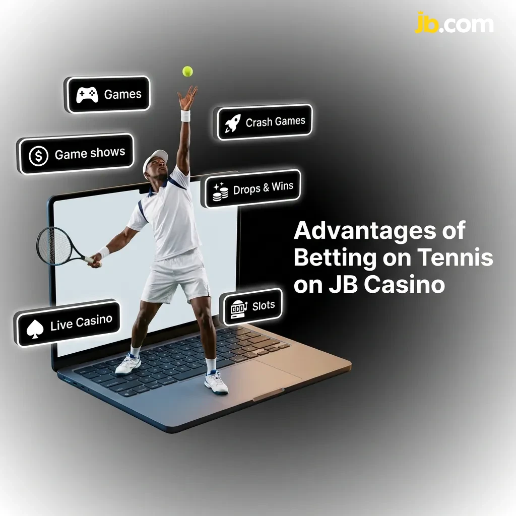 JB Casino tennis betting interface showing live odds, multiple markets, and real-time match statistics on mobile device