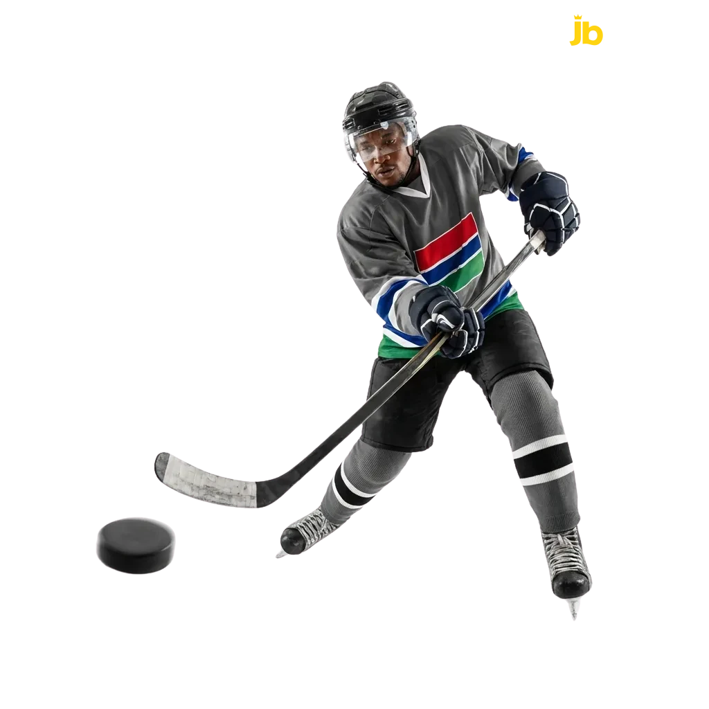 Ice hockey betting interface showing NHL and KHL game options with odds at JB Casino sportsbook platform