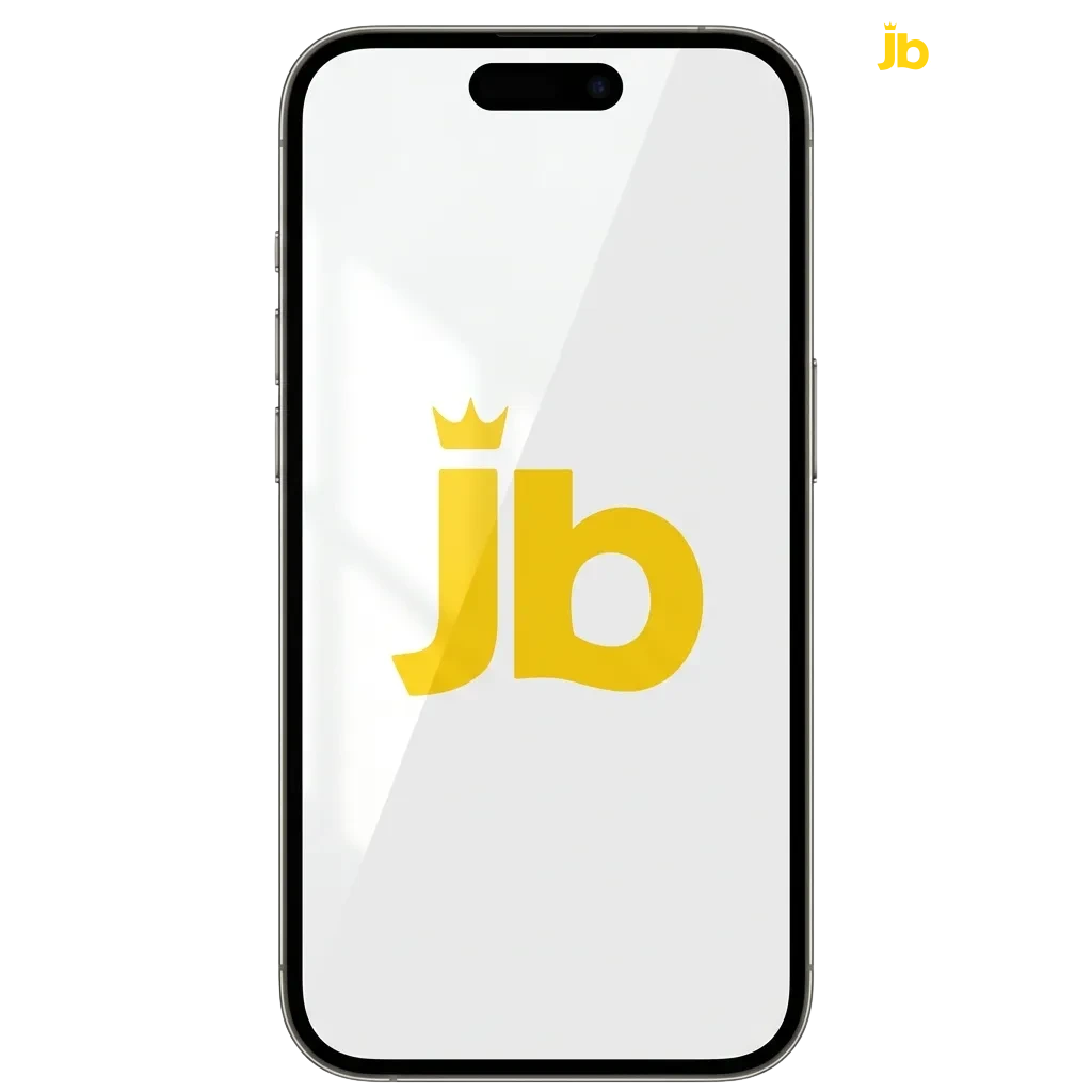 JB Casino mobile app interface showing casino games, sports betting, and welcome bonus offer for Gambian players