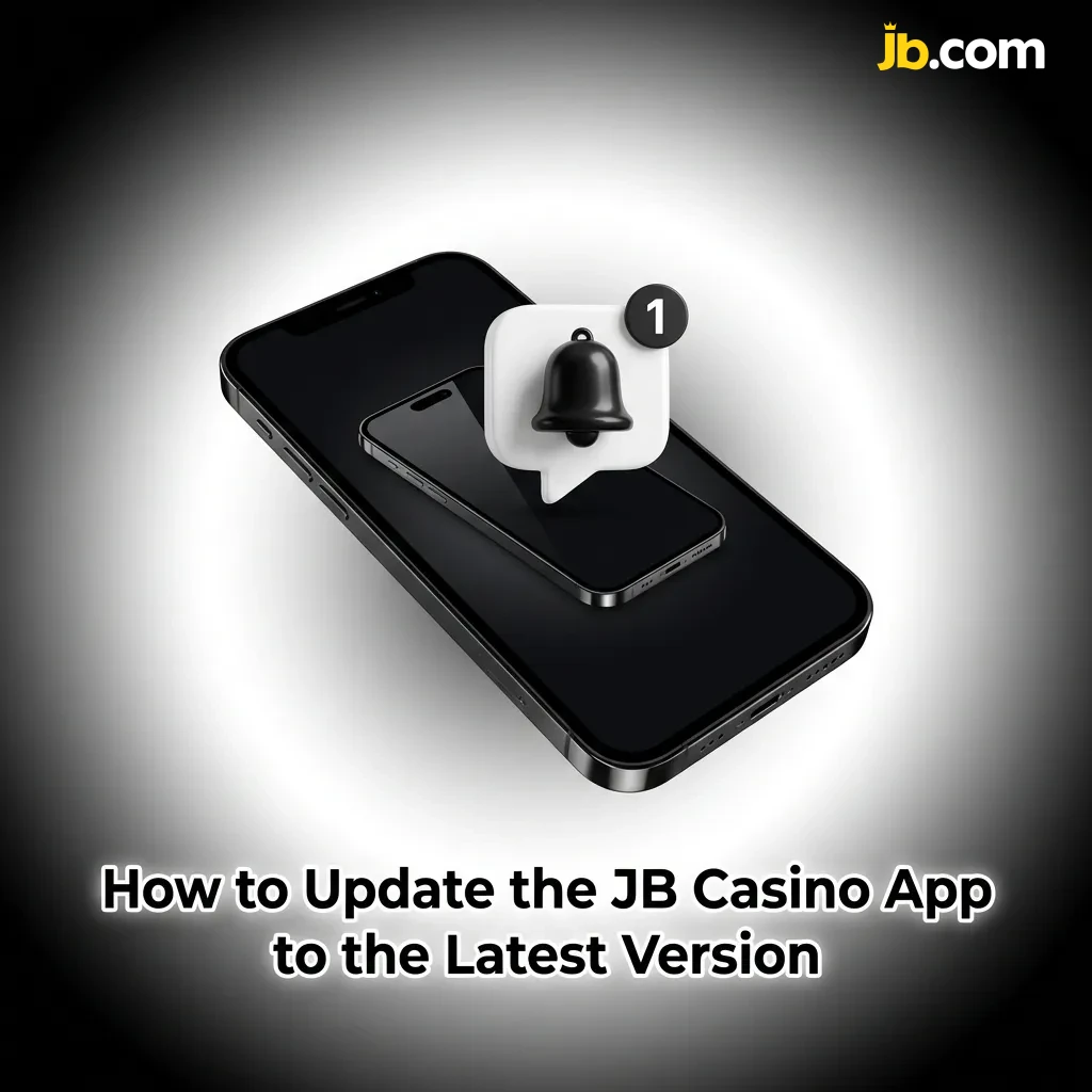 JB Casino app icon on smartphone screen showing automatic update process in progress
