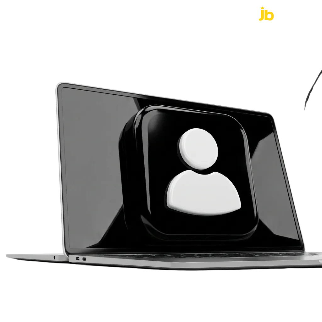 Quick login screen showing JB Casino account access on website and mobile app with security features