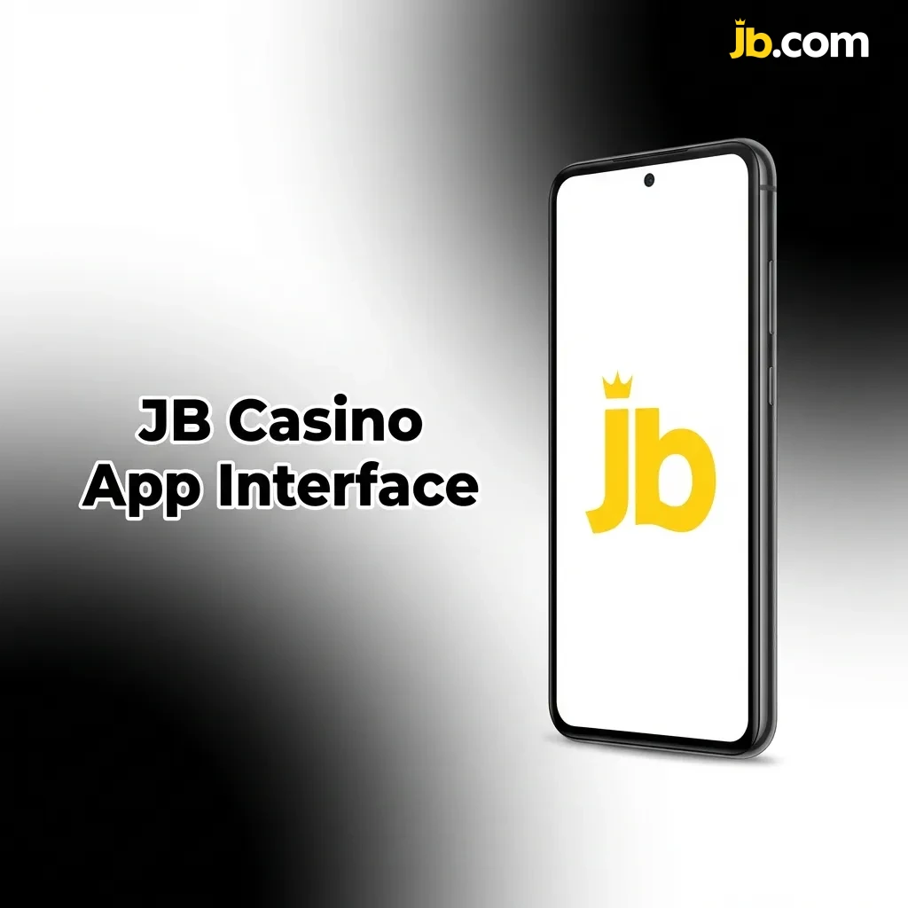 JB Casino mobile app showing bottom navigation tabs for sports, live betting, casino games, and account settings