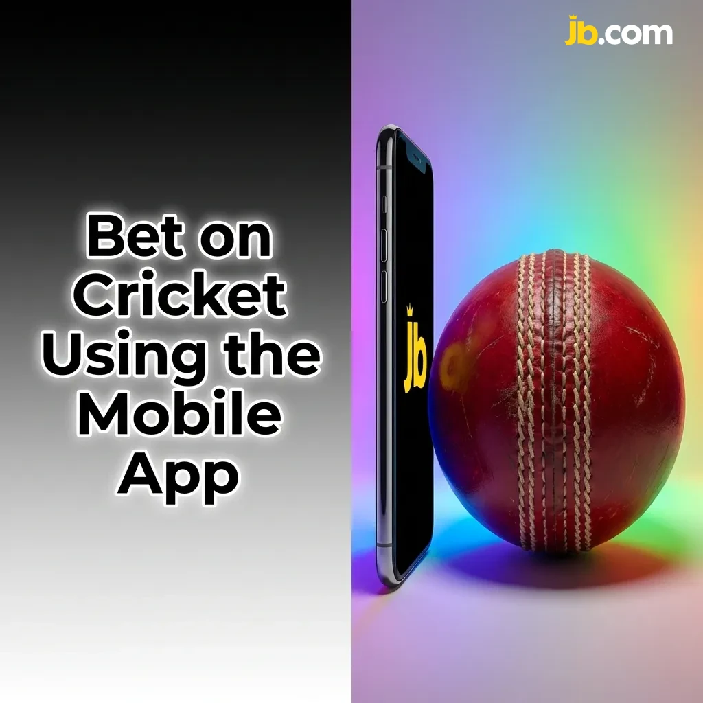 Mobile phone displaying JB Casino cricket betting app interface with match selections and betting options