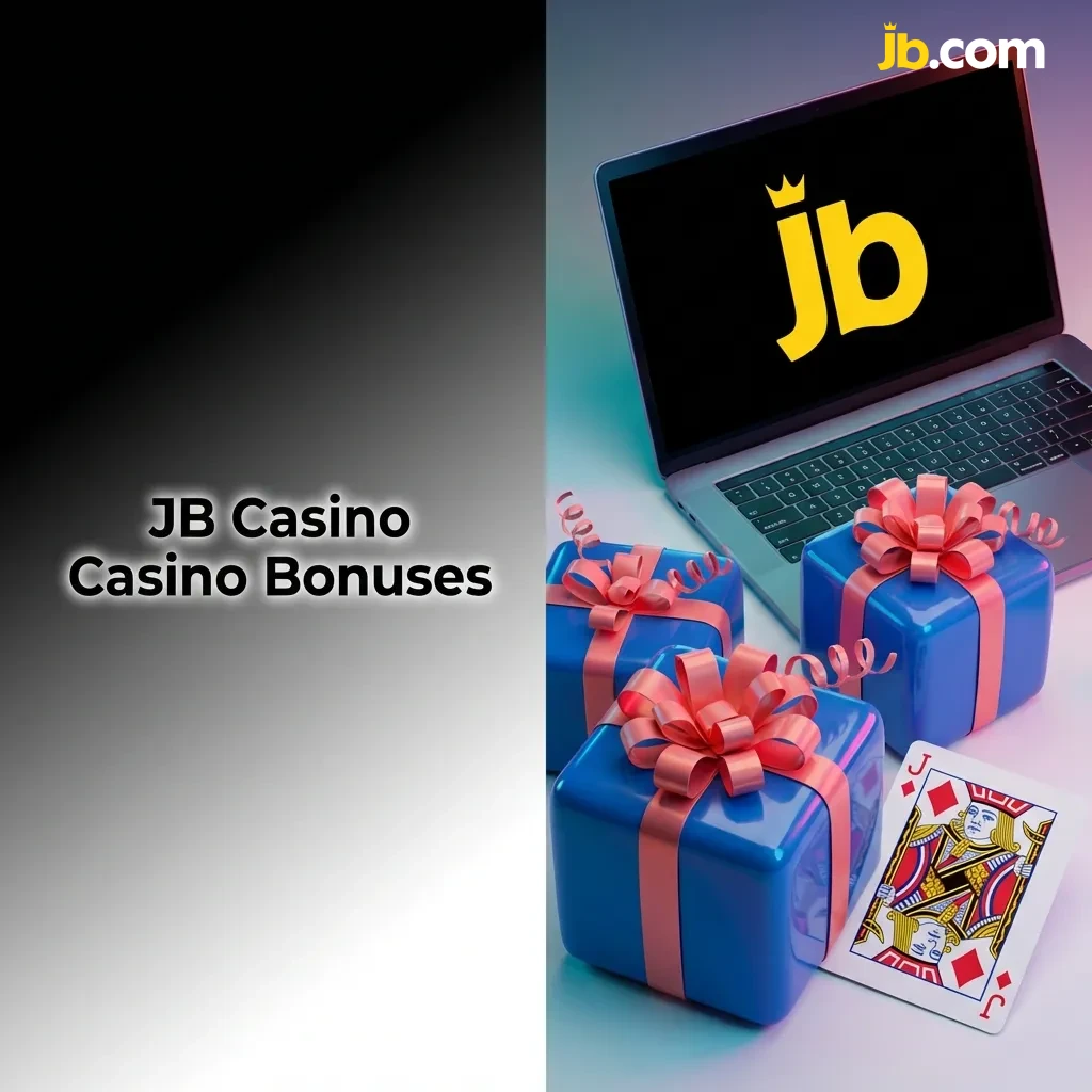 JB Casino bonuses page showing welcome offers, reload promotions, cashback deals, and free spins for slots and live games.