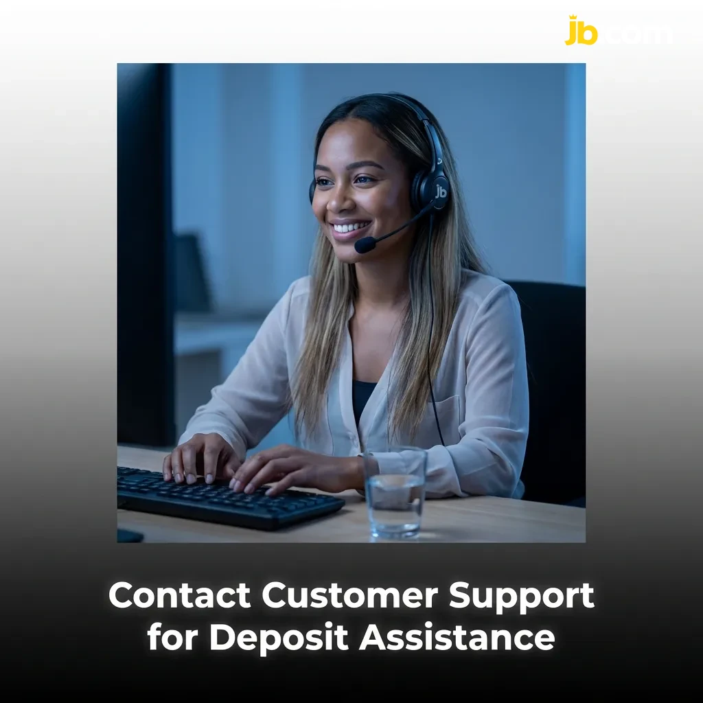 JB Casino customer support channels including live chat, email, Telegram, and WhatsApp for deposit assistance