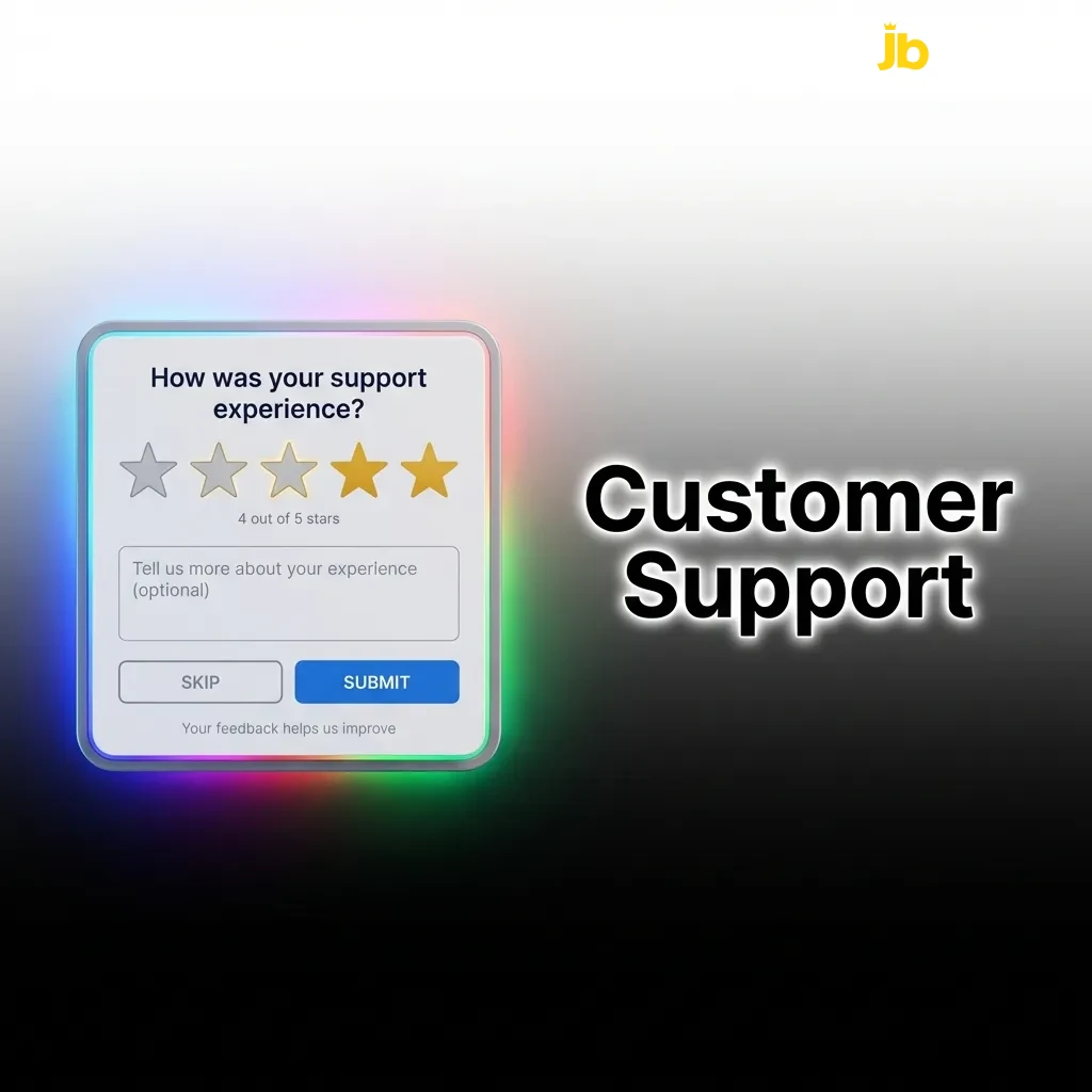 JB Casino customer support options showing 24/7 live chat, email support, and FAQ with response times and availability