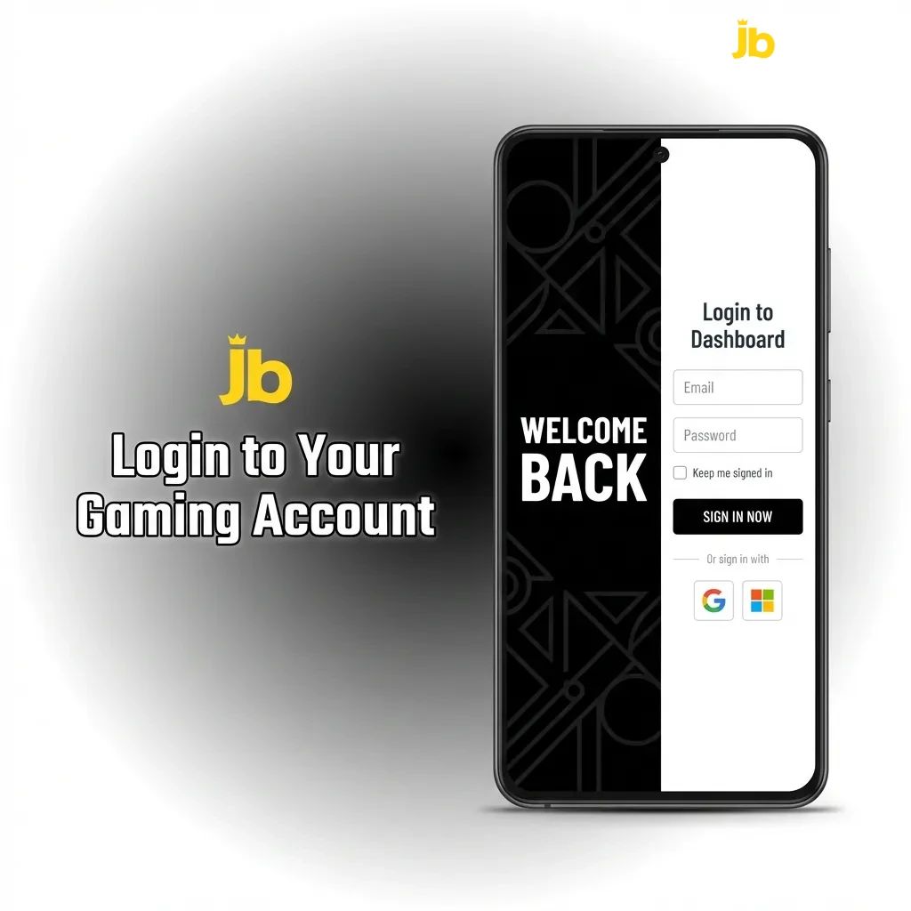Login screen showing email and password fields for secure gaming account access