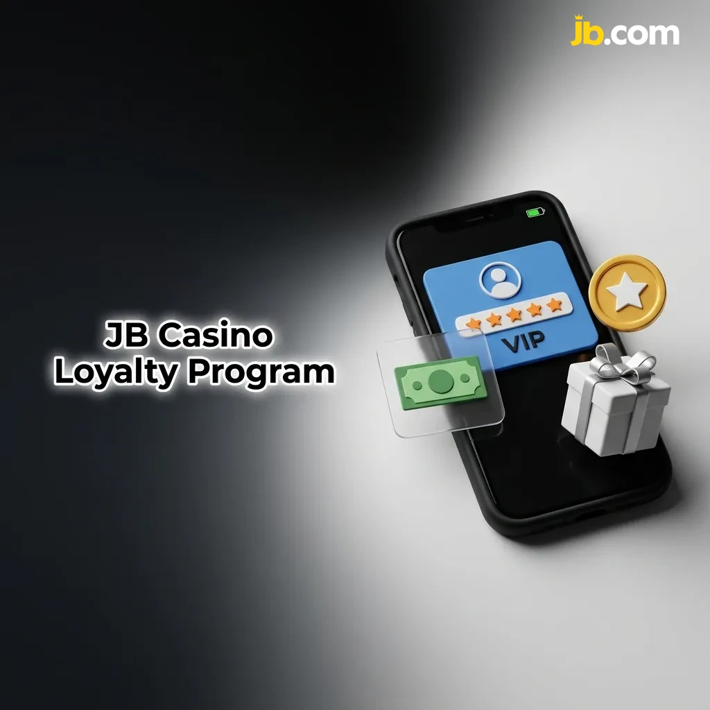 JB Casino loyalty program tiers chart showing Bronze through Diamond levels with rewards and point thresholds