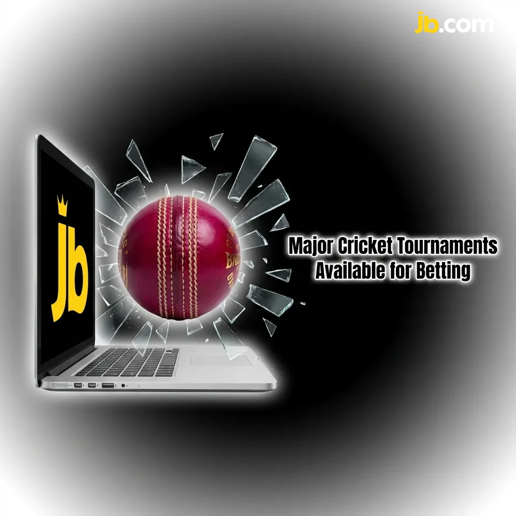 Cricket betting options including World Cup, T20, IPL, Ashes, and international series at JB Casino