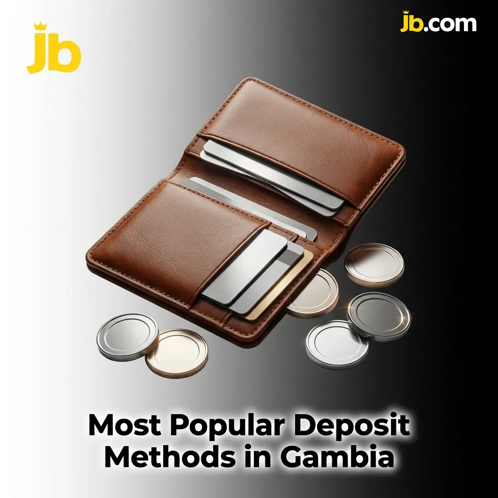 Cryptocurrency icons including Bitcoin, Ethereum, USDT, USDC, and Litecoin for JB Casino deposits in Gambia