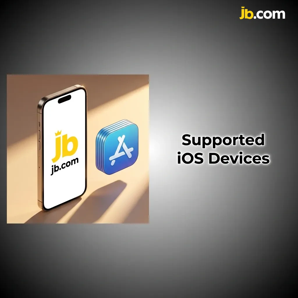 List of Apple devices compatible with JB Casino app including iPhone models 14 through 8, iPad Air, iPad Pro, and iPad Mini