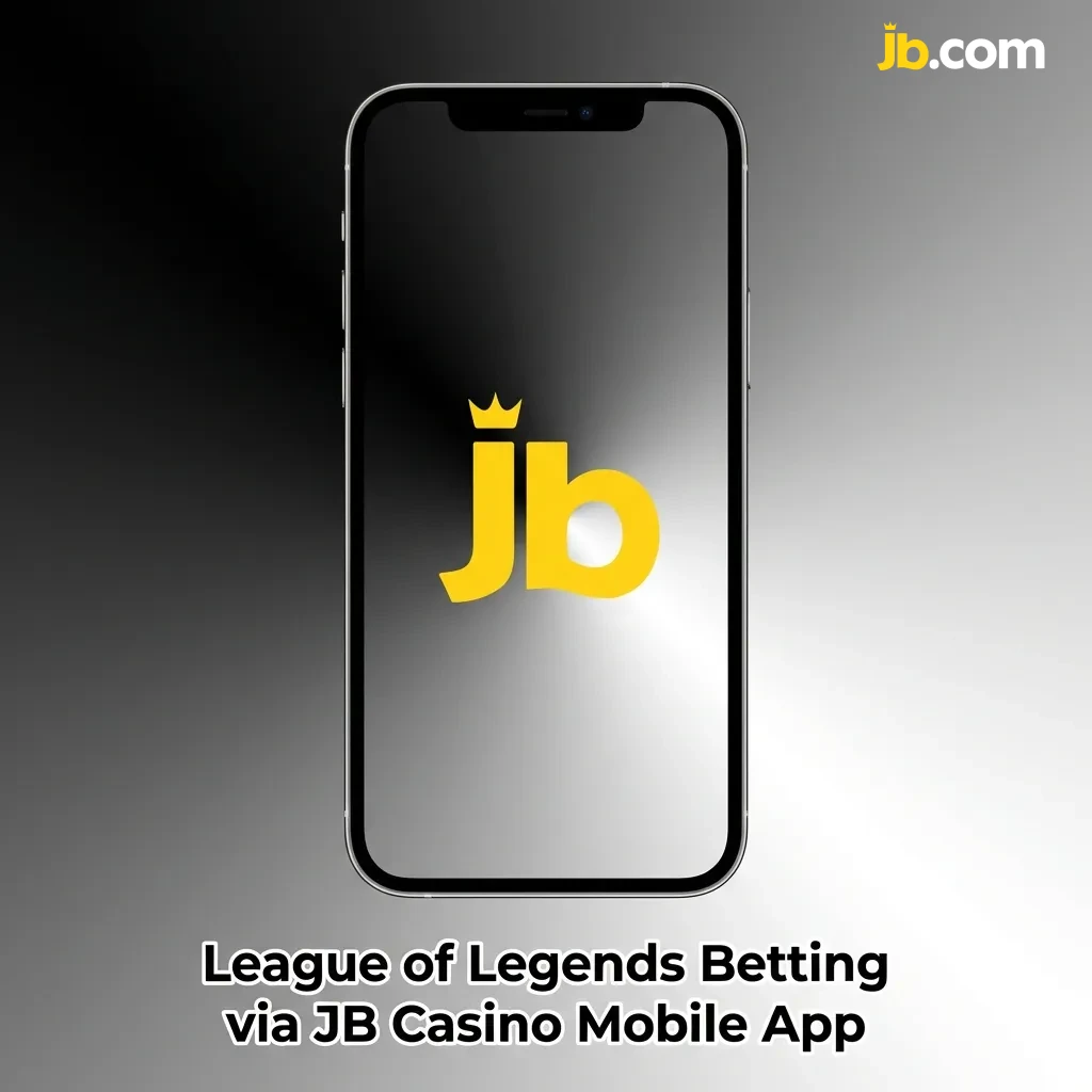 JB Casino mobile app interface showing League of Legends esports betting markets with live match odds and wagering options