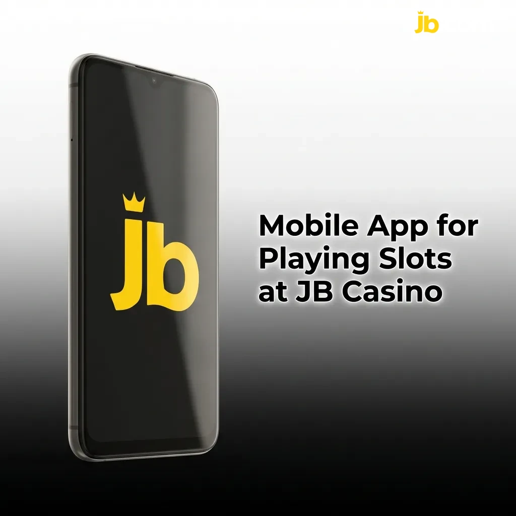 JB Casino mobile app interface showing slot games library on smartphone screen with touch controls