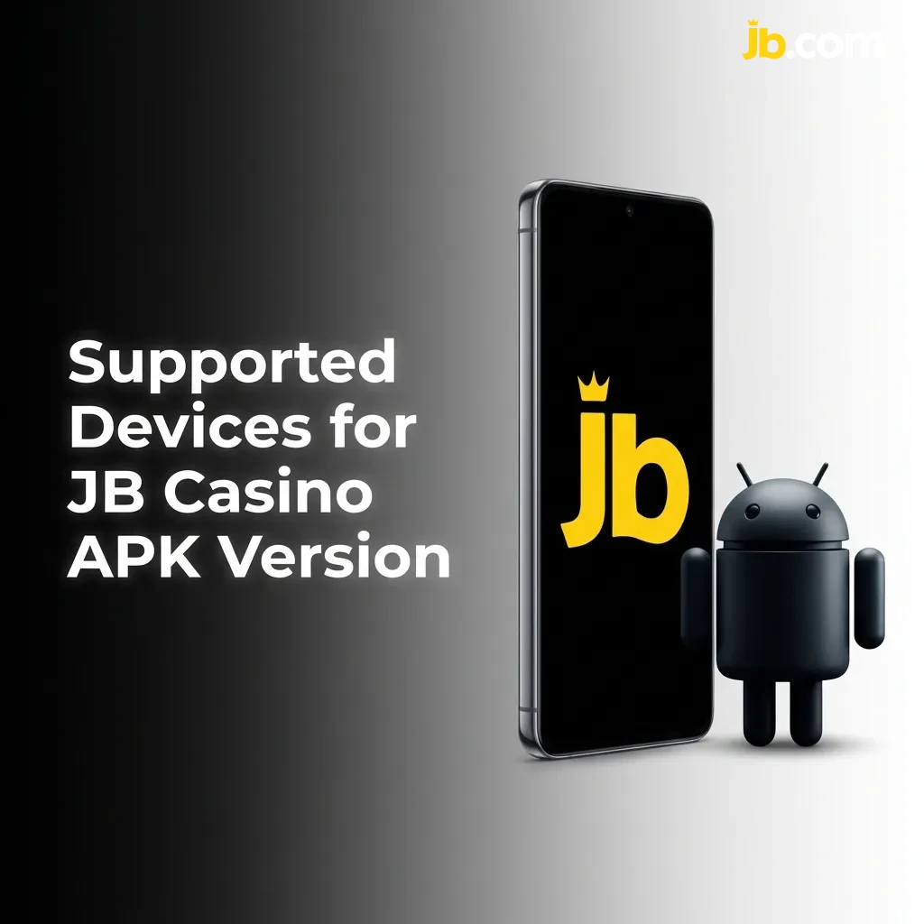 Table showing compatible smartphone brands and models for JB Casino APK including Samsung, Sony, Huawei, OnePlus, and others