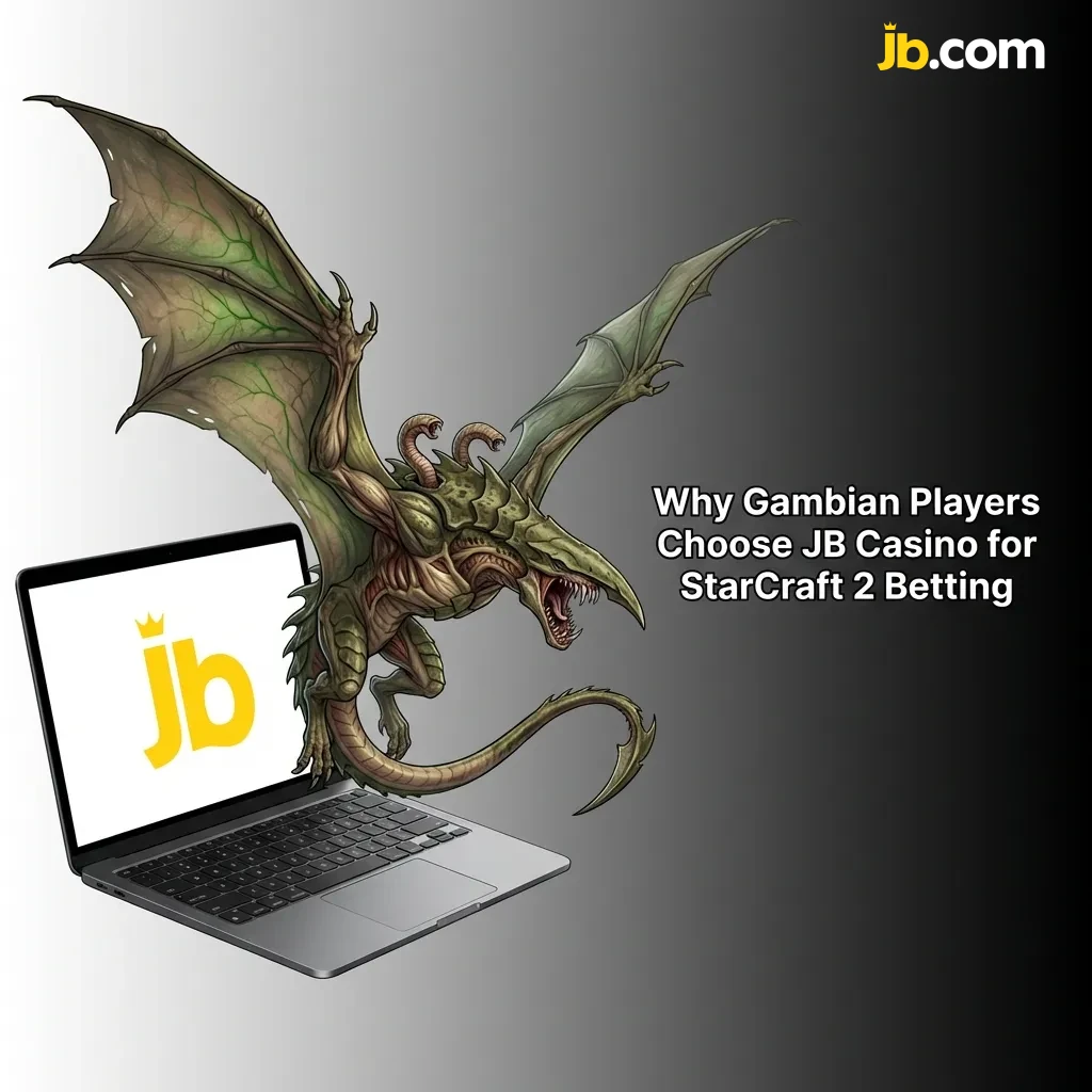 Gambian players using JB Casino mobile app for StarCraft 2 esports betting with bonuses and live odds displayed on screen